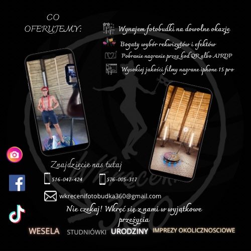 Fotobudka 360/Wesela/Urodziny/Imprezy Okolicznosciowe
