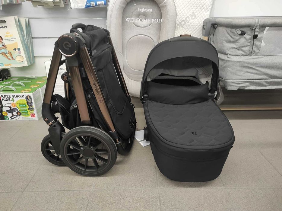 Wózek dziecięcy Espiro Code Clever Black 2w1 2025 Z EKSPOZYCJI