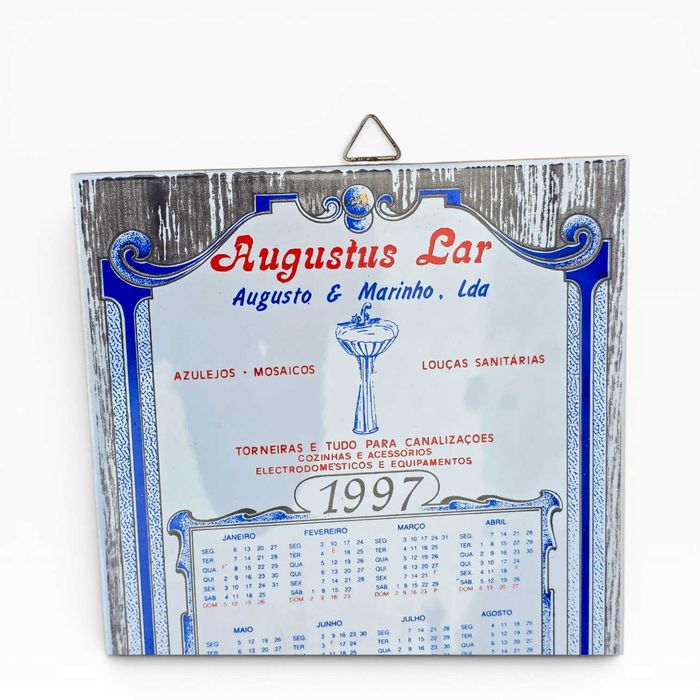 Azulejo Calendário Publicitário Augustus Lar — Ponte de Lima — 1997