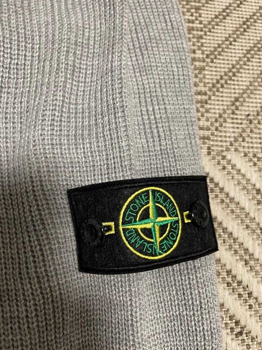 Кофта ХАЛФ ЗИП стон айленд  з патчем сіра NEW