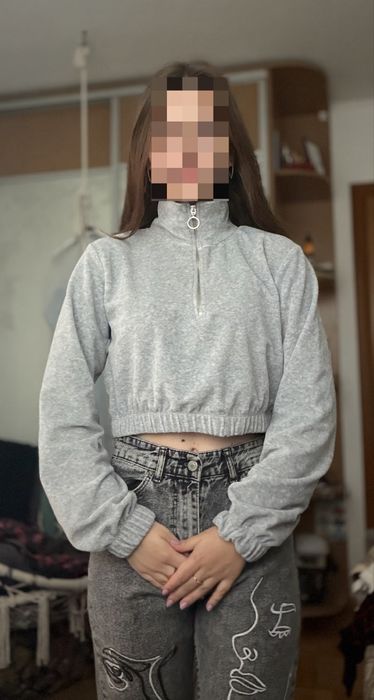 Кроп світшот half-zip