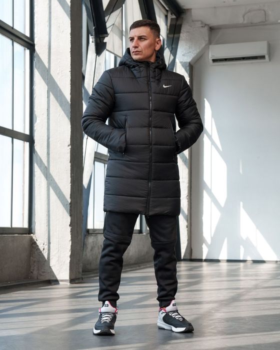 Куртка парка чоловіча зимова Nike + шапка у подарунок!