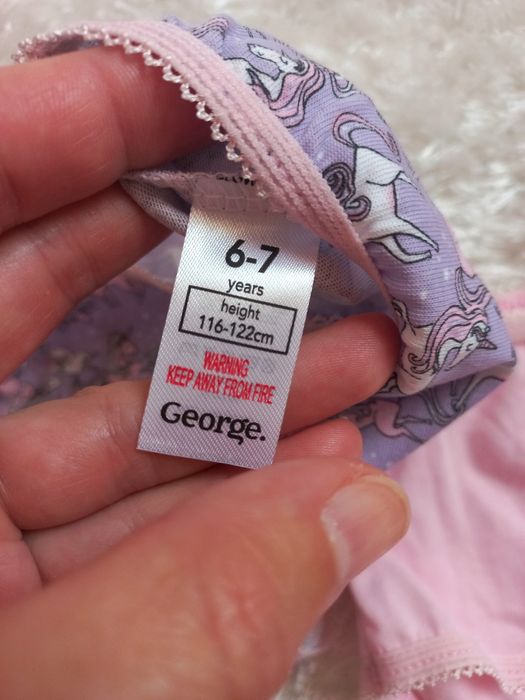 Труси george трусики на дівчинку 6-7-8 років 116-122-128 см рожеві фіолетові єдиноріг