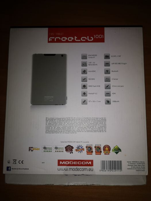 (J+M) Tablet Modecom Freetab 1001 + Etui / Case / Pokrowiec