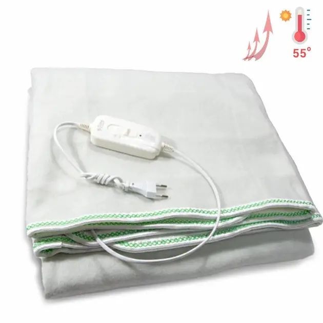 Електропростирадло електричне простирадло з підігрівом Electric Blanket 150х120см біле