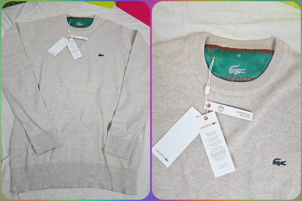 Sweterki męskie Lacoste Ralph Lauren nowość bawełna hit