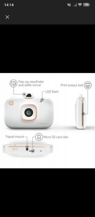 Hp  sprocket 2 w 1