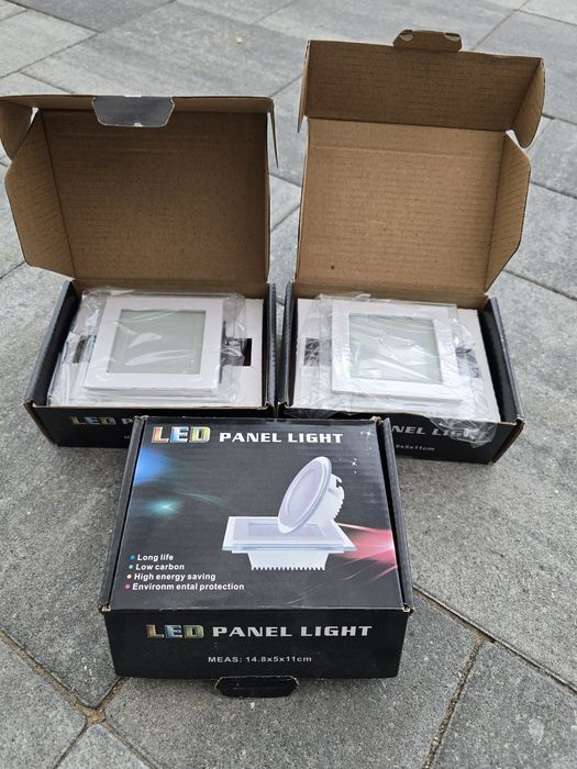 Panel  plafon sufitowy led Glass kwadrat 6w bialy zimny