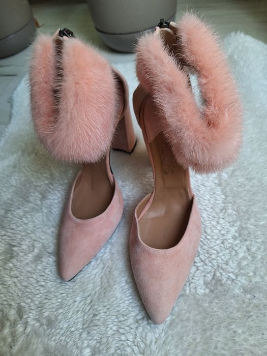 HEGO'S Milano szpilki z zamszowej skory