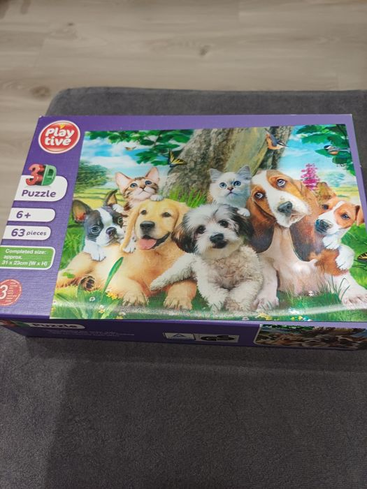 Puzzle 3D w pieski