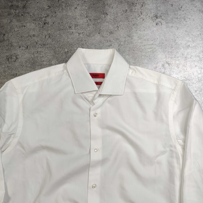 MĘSKA PREMIUM Koszula Biała Elegancka Luxury Hugo Boss Klasyczna