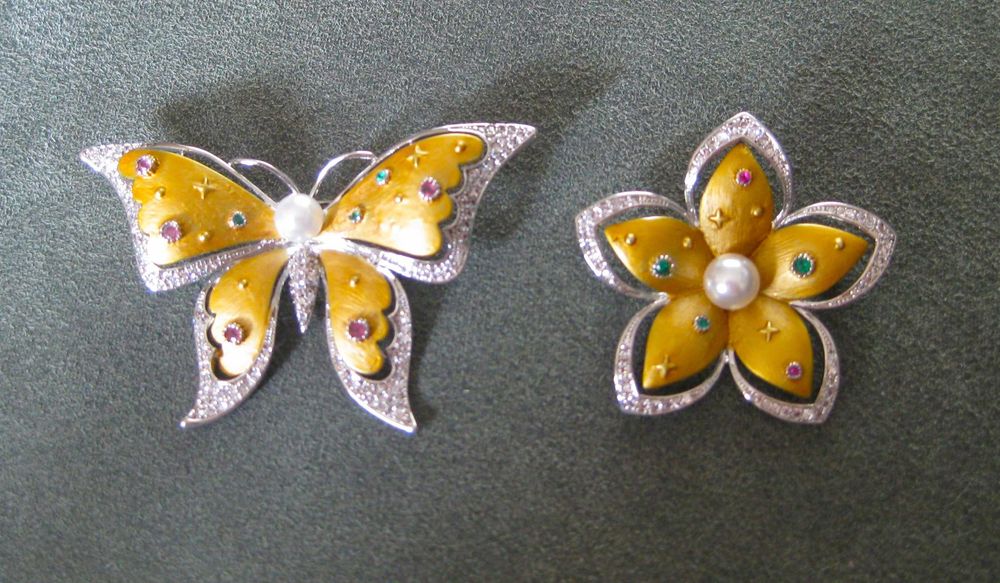 Alfinete / Broche / Pregadeira Borboleta Dourada NOVO