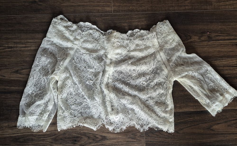 Muślinowa suknia ślubna Ecru r.38