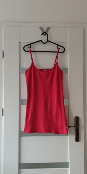 Basic top bluzka długa L/40/12 różowy regulowane ramiączka Vero Moda