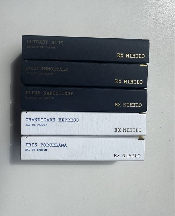Ex Nihilo Fleur Narcotique, Outcast blue,Gold immortals,Iris porcelana