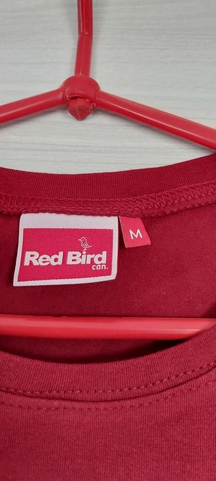 Bluzka top t-shirt nowa ccc M bordo krotki rękaw Red Bird