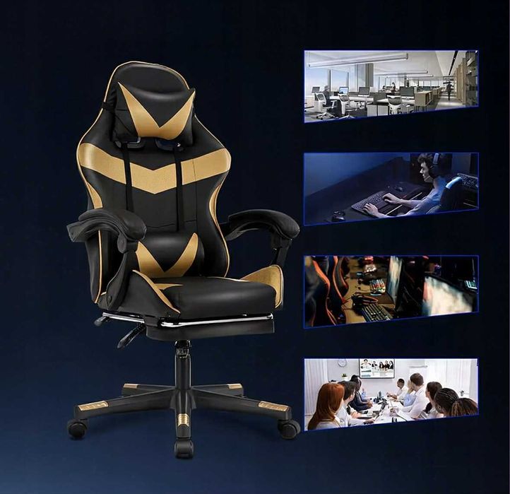 FOTEL GEAMINGOWY dla chłopca na prezent do gier komputera wygodny