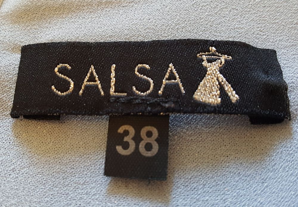 Sukienka brokat niebieska plisowana Salsa