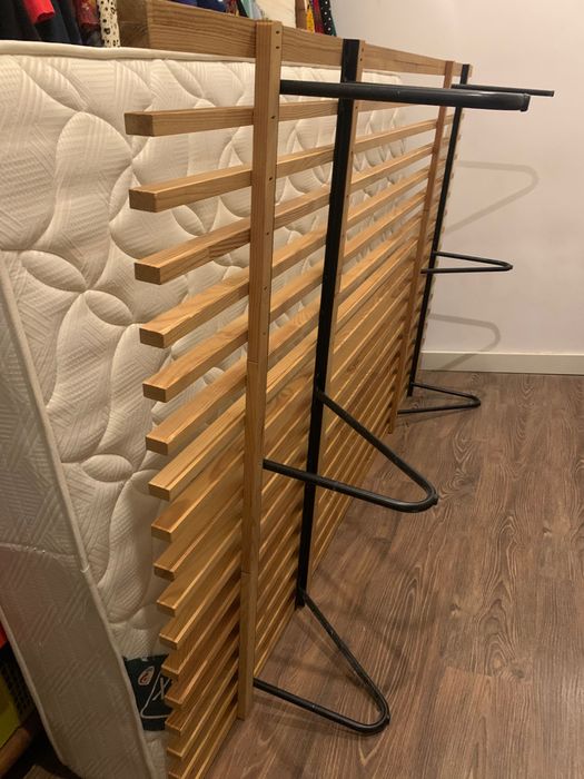 Cama estrutura + colchão corpo e meio