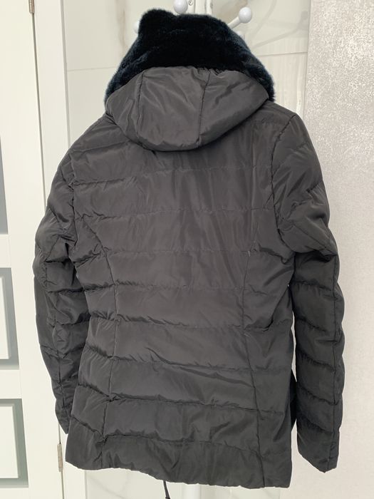 Пуховик Flash Geo с мехом стриженый кролик