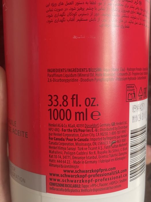 Oxidante Schwarzkopf Professional Igora Royal 20Vol 6%
