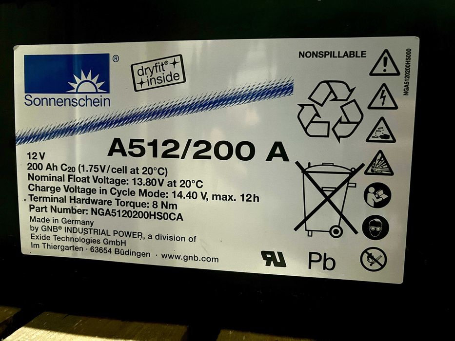 Акумуляторна батарея до інвертора Sonnenschein А512/200А 12V 200A