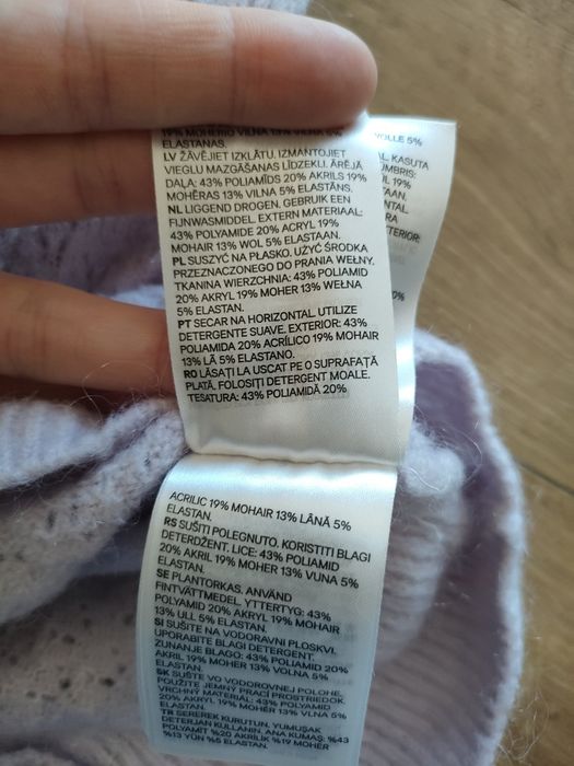 Sweterek H&M wełna moher