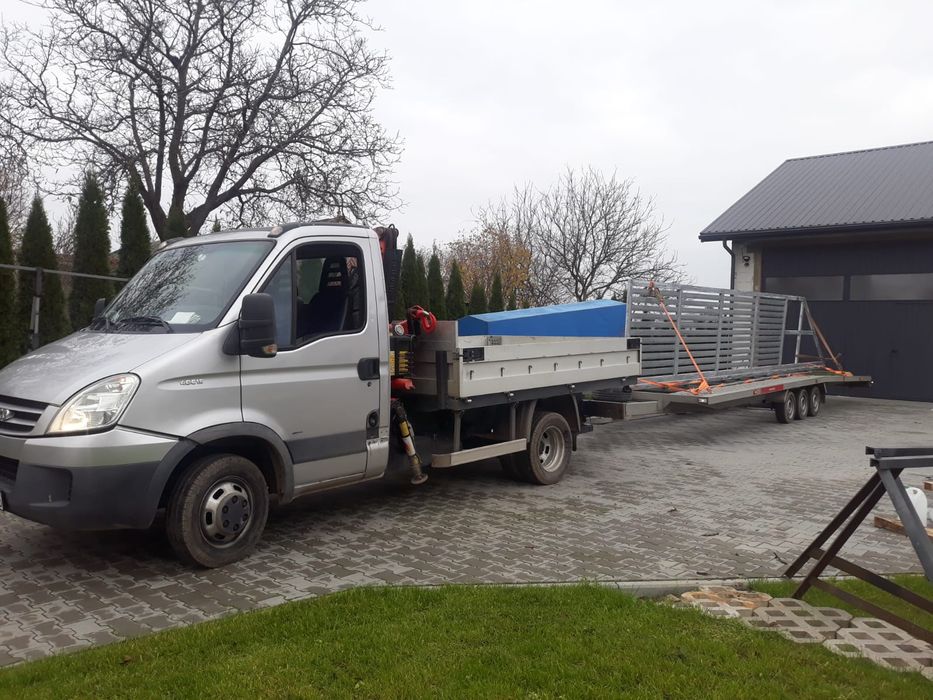 Usługi transportowe HDS żuraw pomoc drogowa materiały transport kostka