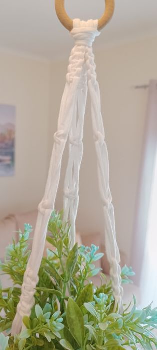 Suporte para vasos macramé