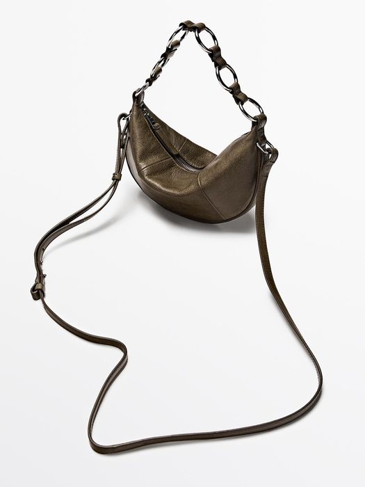 Сумка из кожи наппа Massimo Dutti