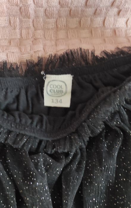 Spódniczka, spódnica, czarna, cekinowa, Cool Club Smyk rozmiar 134