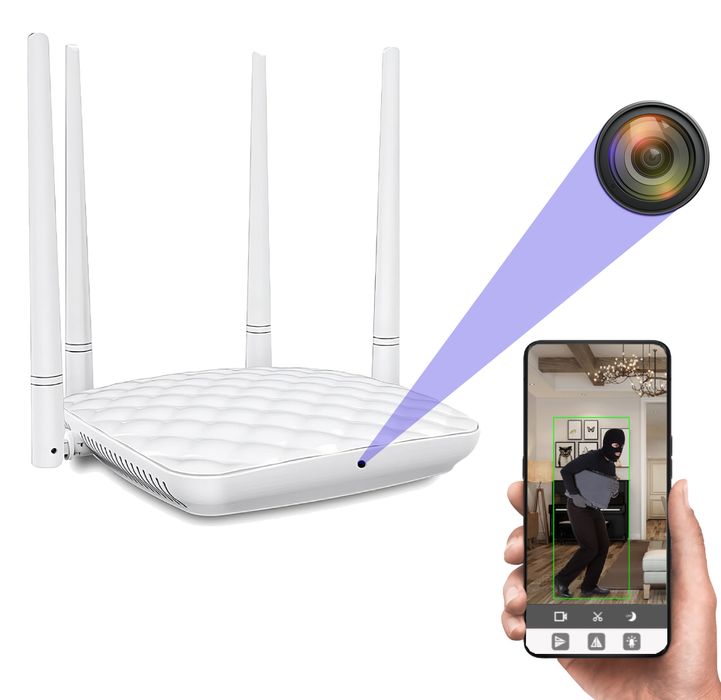 Ukryta KAMERA WiFi router szpiegowska detekcja PODGLĄD NA ŻYWO MKLY71