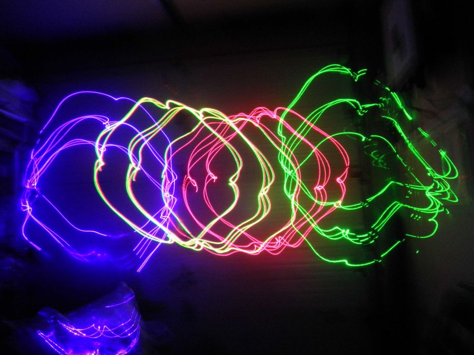 LASER FLASH BUTRYM Four Heads RGBY Beam Laser Light. Stan IDEAŁ.