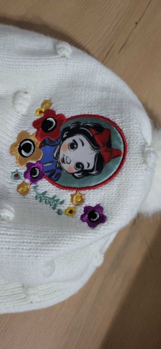 Czapeczka Dziewczęca Disney, dzianinowa, z Królewną Śnieżką