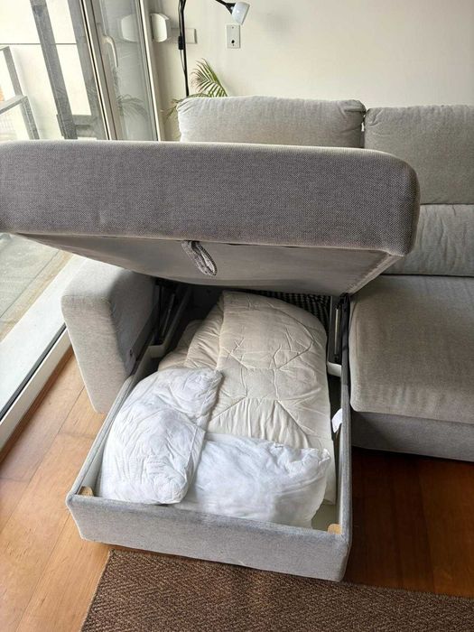 Sofá 3 lugares c/chaise longue - ESKILSTUNA