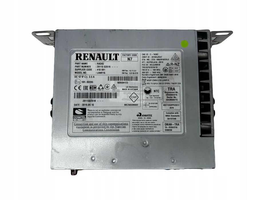 radio nawigacja renault megane iv 281150281r