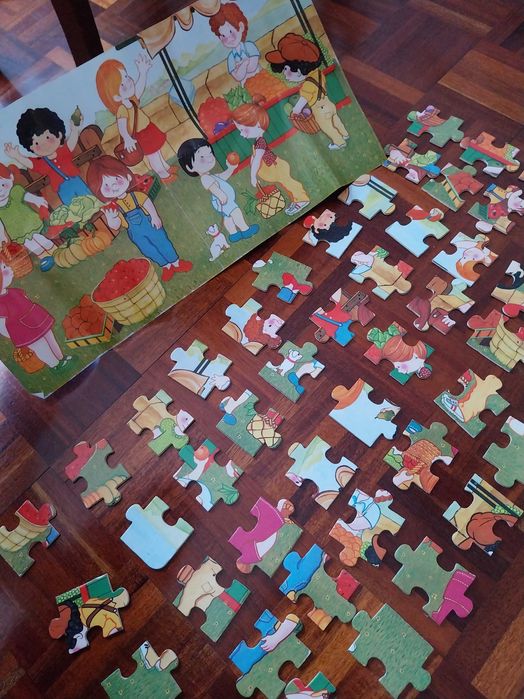 Puzzle de madeira, 50 peças, com poster, Akros Educativo