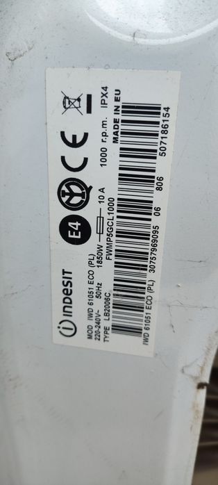 Pralki na części Amica TWAC610DL Indesit IWD61051 Eco