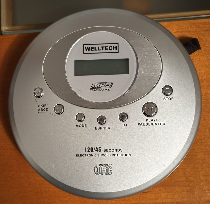 CD Player Portátil Welltech MP3