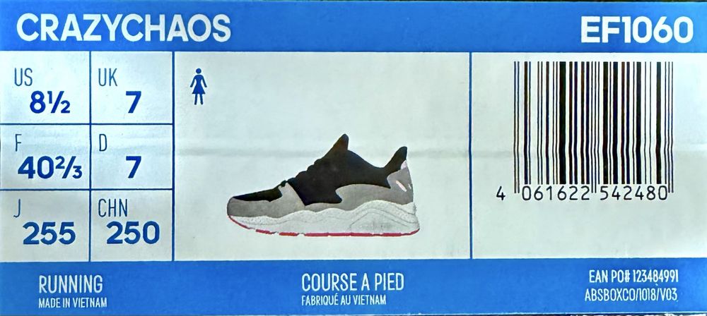 Ténis Adidas Crazy Chaos Corrida NOVOS
