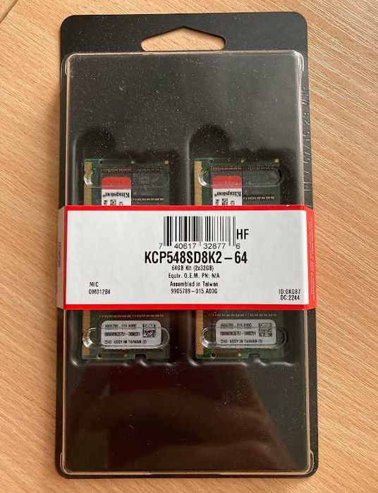 Pamięci RAM SO-DIMM DDR5 Kingstion 2*32GB KCP548SD8K2-64 /Nowe