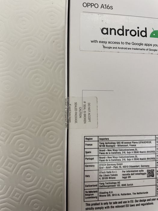 OPPO A16s Preto Novo