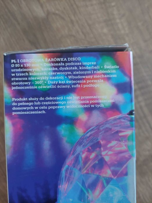Nowa obrotowa żarówka disco