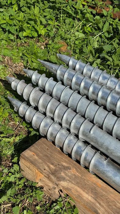 геопалі установка винтовых свай • фундамент на геошурупах + геошурупи