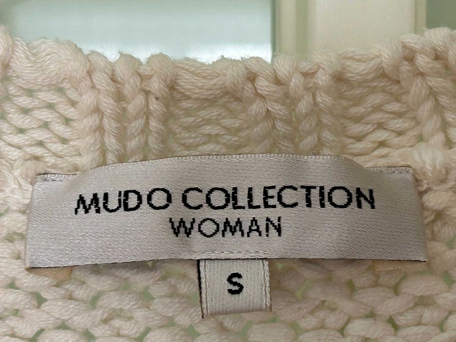 Sweter rozpinany biały