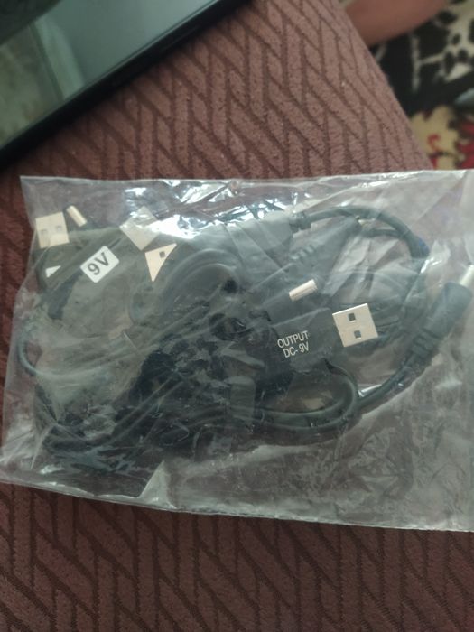 Кабель повышающий 9 и 12 аольт