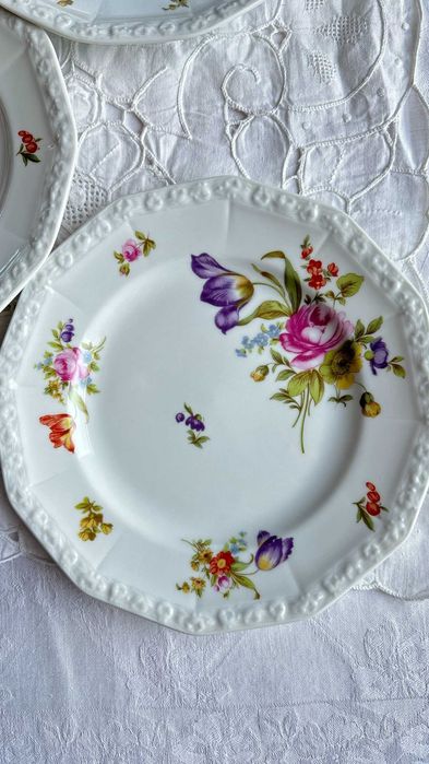 Rosenthal Maria Sommerstrauss 3 talerze 19,5-20 cm deserowe sałatkowe