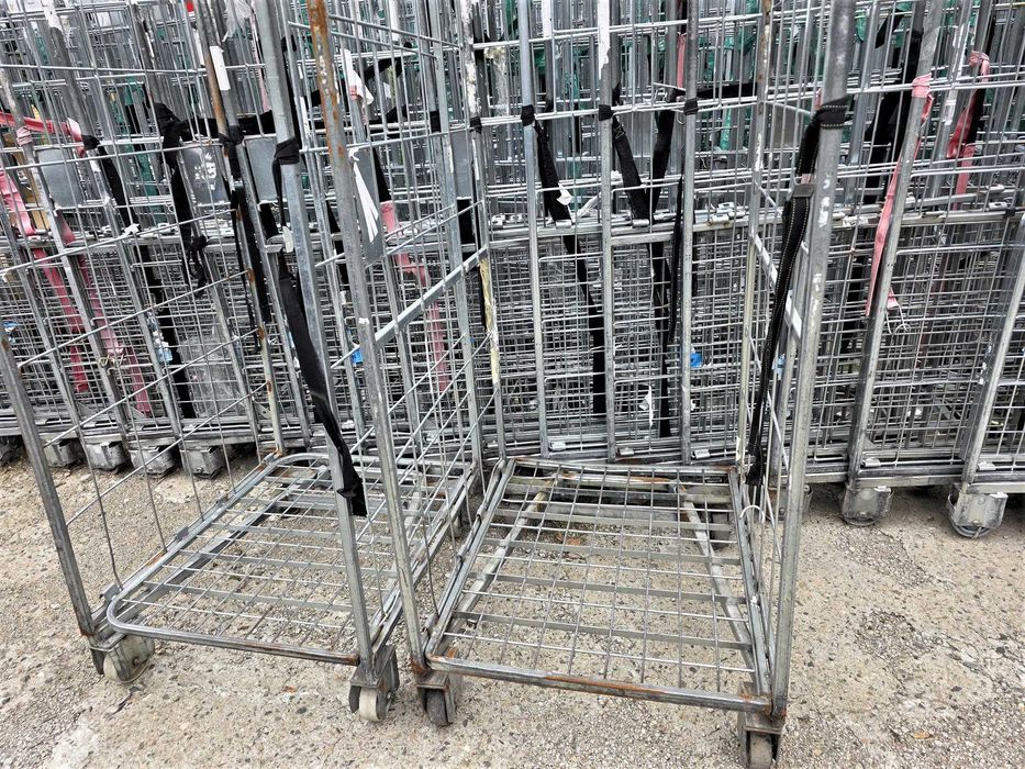 Wózek Transportowy Gniazdowy Magazynowy Kurierski Siatkowy Rolkontener