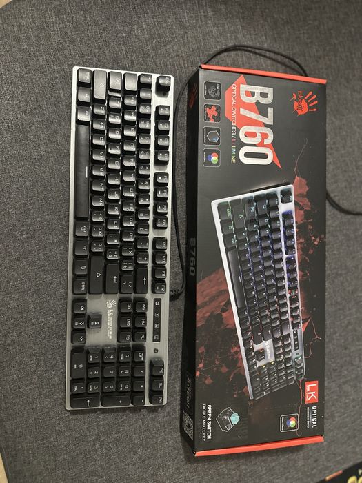 Клавіатура провідна A4Tech Bloody B760 Green Sw Black