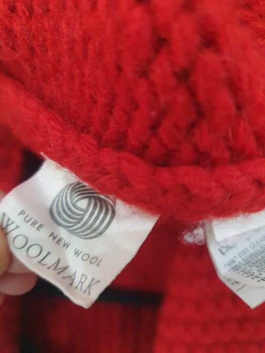 Sweter kradigan wełniany Levi's wiśniowy/czerwony M